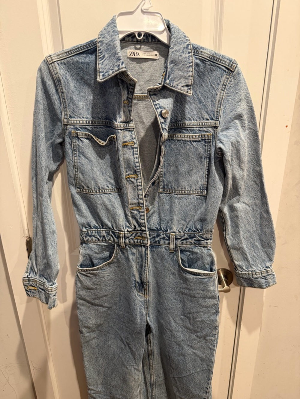 Zara‎ denim utility jumpsuit Size Size S - Picture 11 of 15